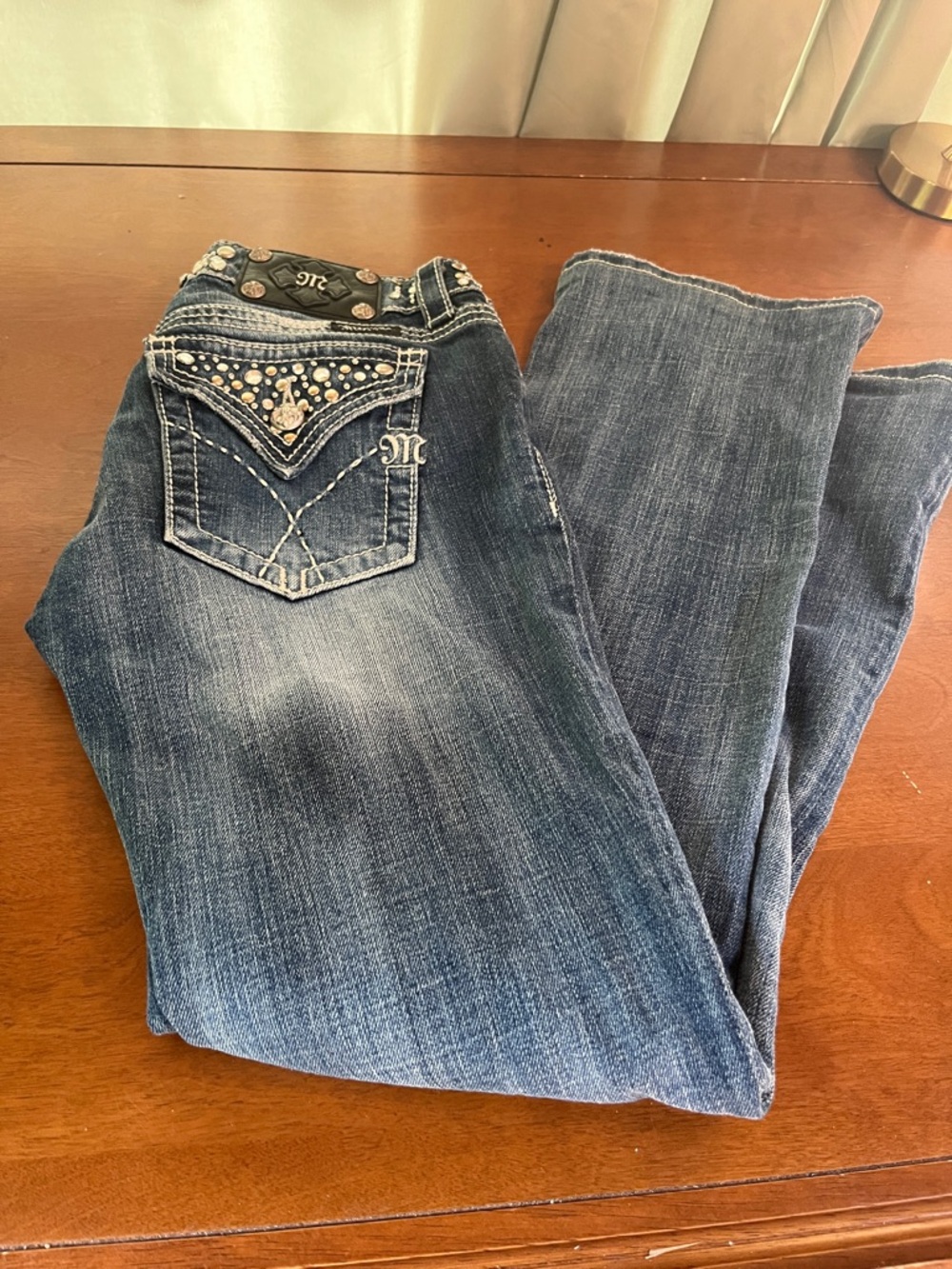 Miss Me Blue Embellished Boot Cut Jeans